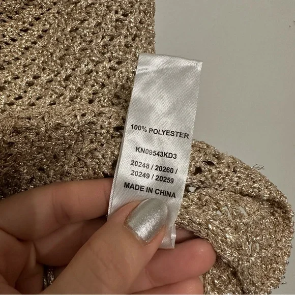 Meshki Waverly Metallic Knit Mini Skirt Large - Picture 10 of 10